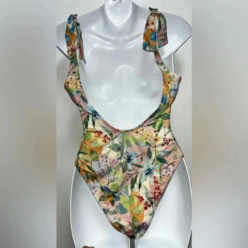 Women's one-piece swimsuit (garden) - Picture 2 of 3